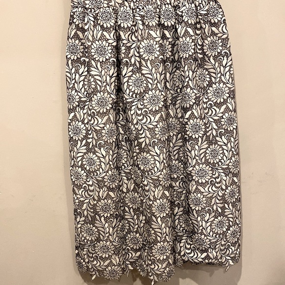 Draper James Navy Blue White Floral Lace Spaghetti Strap Tea Length Dress - Picture 5 of 7